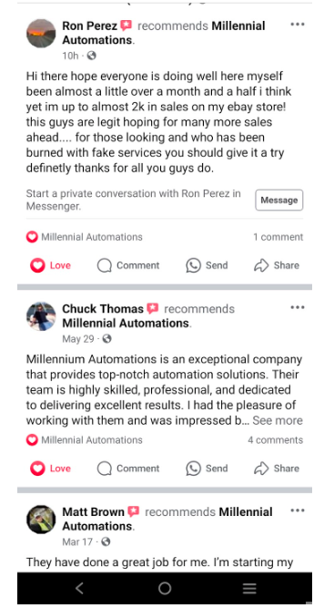 Client sales proof